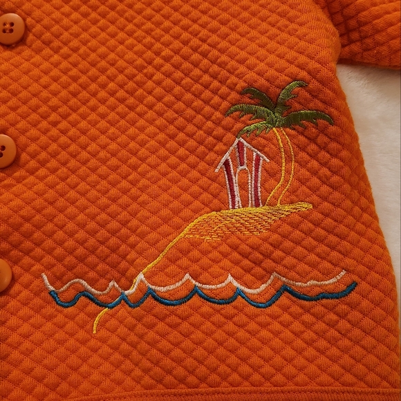 Hanna Andersson Embroidered Quilted Jacket Size 60 (3-6 month) Dolphins Sun - Picture 13 of 15